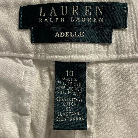 Lauren Ralph Lauren Adelle Style White Denim Pants Size 10 - Picture 5 of 6